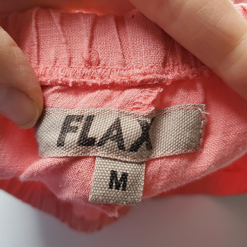 Flax Wide Leg Cargo Pants in Coral Pink - Picture 3 of 9